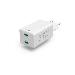 Fast Charger, 2x USB-C, Mini Charger, PD, 35W, White