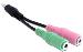 Adapter Stereo Jack Male 3.5mm > 2 X Stereo Jack Female 3.5mm