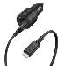 Car Charger Bundle 2X USB-A 12W + USB-A USB-C Cable 1M Black
