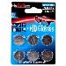 HyCell button cell 3V Lithium CR2025 6-pc (1516-0027)