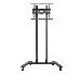 Large Universal Flat Screen Trolley / Floor Stand (vesa 600 X 400) - 1.6m 50mm Poles