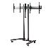 Universal Twin Screen Vc Trolley With Webcam Shelf (vesa 400) - 1.6m 50mm Poles