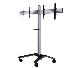 Universal Twin Screen Vc Trolley (vesa 400), Black & Silver