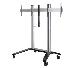 Universal Twin Screen Vc Trolley (vesa 600 X 400), Black & Silver
