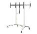 Universal Twin Screen Vc Trolley (vesa 600 X 400), White