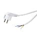 Power cable - CEE 7/7 (90°) to open End white 1.5m