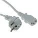 Powercord Mains Connector CEE 7/7 Male (angled) - C13 White 1 M