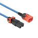 Power Cord C14 IEC Lock+ Dual Locking - C15 IEC Lock+ Blue 2m PC3874