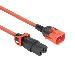 Power Cord C14 IEC Lock+ Dual Locking - C15 IEC Lock+ Red 1m PC3869