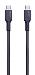 USB Charging cable - 1x Usb Type-C To 1x Usb Type-C - PD 100W 3A - 1.8m Black (Nylon)