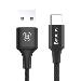Braided Cafule Fast Charging Cable - USB Type-A To USB Micro - 1m - Black (Nylon)