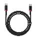 Dura 100W USB Type-C to Type-C Fast Charging Cable - 2m (Black/Red)