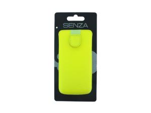  Senza Leather Slide Case Neon Yellow Size M-Large