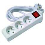 Multi Socket Kf-fb-03k 3 Sockets White