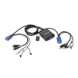 KVM Switch 2-port USB Cable With Audio And Mic
