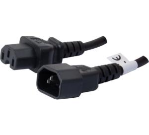 Powercord Extension Iec C14 To Iec C15 Black - 1.8m