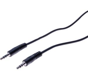 Stereo Cord 3.5mm Jack Black Mm- 1m