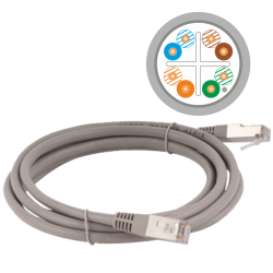 Patch Cable - CAT6 - F/utp - 5m - Grey