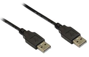Cable USB2.0 - USB-a - USB-a - 1m - Black